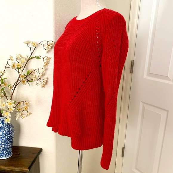 LUCKY 🍀 BRAND pullover pointelle sweater - Picture 6 of 12